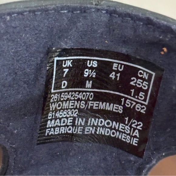 Clarks Women's Navy Blue Heel Ankle Strap Sandals - Picture 6 of 7